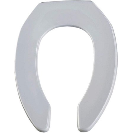 CHESTERFIELD LEATHER Commercial Plastic Open Front Toilet Seat, White CH1695871